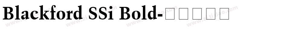 Blackford SSi Bold字体转换